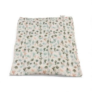 Perlim Pinpin Muslin Cotton Swaddle Cactus Print Boy Girl Light Crib Blanket 🛑